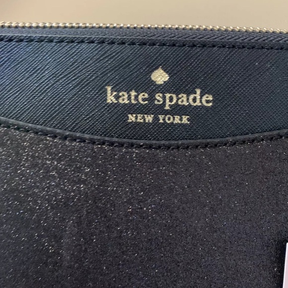 Kate Spade New York Shimmy Glitter Tote Shoulder Bag Black large Handbag NWT - Picture 7 of 9